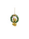 Hanging Ornament Animal Wreath Christmas 12x12x12cm Orange