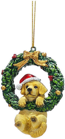 Hanging Ornament Animal Wreath Christmas 12x12x12cm Orange
