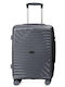 Nautica Cabin Travel Suitcase Hard Gray with 4 Wheels Height 55cm