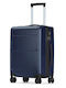 Nautica Medium Travel Suitcase Hard Blue with 4 Wheels Height 69cm