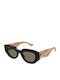 Gucci Damen Sonnenbrille mit Schwarz Kunststoff Gestell und Braun Linse GG1421S 008