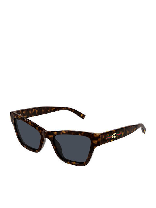 Gucci Damen Sonnenbrille mit Braun Schildkröte Kunststoff Gestell und Gray Linse GG1982S 002