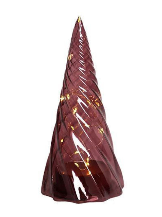 Weihnachtsdekorationen mit Bäumen Glas Burgundisches Mit LED-Lichtern Vilma Sirius 23,5cm