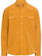 Long Sleeve Corduroy Shirt in Regular Fit Yellow