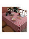 Tablecloth Stain Resistant White/red 90x140cm