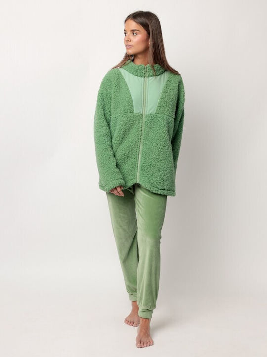Admas Pentru Femei Halat Green