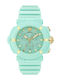 Versace Real Active Men's Watch Battery with Turquoise Rubber Strap