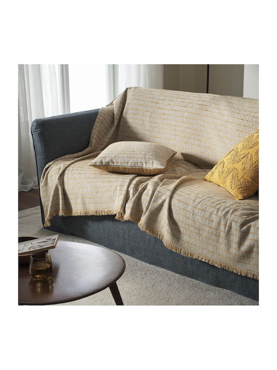 Gofis Home Vespera Ριχτάρι Πολυθρόνας Ζακάρ 148x180εκ. Gold 148/04