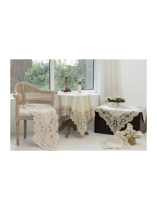 Liolios Home Tischtuch Leinen Beige 67x170cm