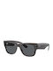 Ray Ban Wayfarer Unisex Ochelari de soare cu Negru Cadru și Negru Lentilă RB0840S Mega