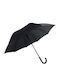 Kevin West Automatic Umbrella with Walking Stick Black