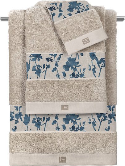 Guy Laroche Set of Bath Towels 3 pcs Romance Natural Weight 500gr/m²