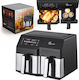 Extralink SJ-1000 Air Fryer with Double Detachable Bucket 10lt Silver