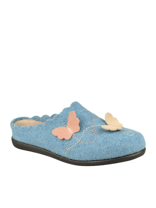 Yfantidis Winter Women's Slippers Light Blue