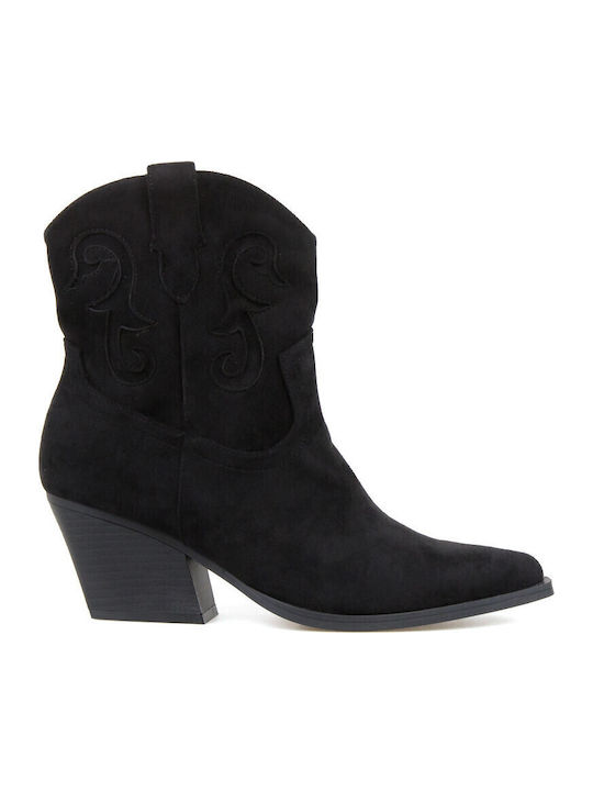 Silia D Suede Women's Cowboy Boots Black