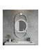 Inter Ceramic Round Bathroom Mirror Led Touch 60x60cm White