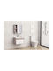 Inter Ceramic Oglindă de Baie din Plastic cu Raft & Dulap 60x14cm