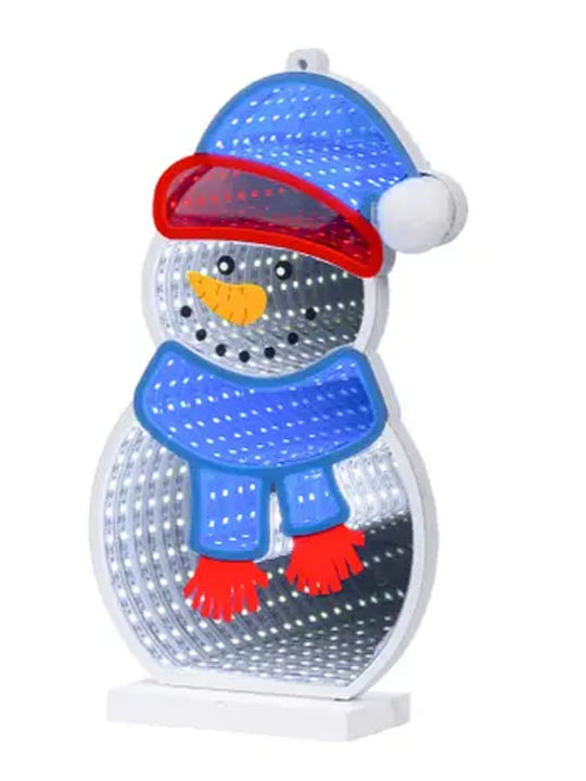 Χριστουγεννιάτικο Φωτιστικό Lumineo Infinity Light Snowman Blue Scarf 153 Leds 27.2cm 489926