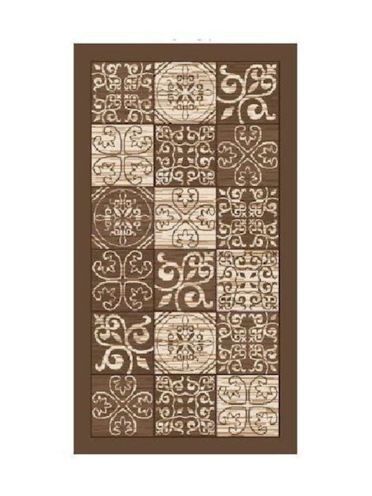 Sakalidis Living Room Rug with Width 67cm Brown Price per Meter