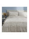 Charalambidis Textiles Leopar Σετ Σεντόνια Υπέρδιπλα 240x260εκ. Μπεζ (4τμχ)
