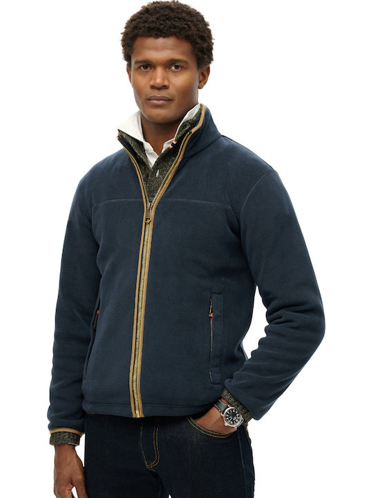 Superdry Men's Fleece Cardigan Eclipse Navy