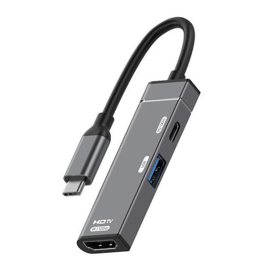 USB-A / USB-C Stație de andocare cu 4K PD Ethernet Gri (EDA008423601A)
