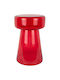 Rotund Măsuță auxiliară Corcho Din sticlă Bright Red L30xW30xH50cm.