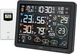 Life Valley Smartweather Tuya Wireless Digital Weather Station Tabletop / Wall Mounted White