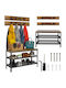 Eingangsmöbel mit Garderobe & Schuhschrank 73x44x30cm