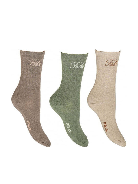 FILA Damen Socken Light Beige 3Pack