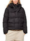 Daisy Crop Γυναικείο Puffer Μπουφάν για Χειμώνα Μαυρο