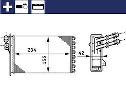Топлообменник За Отопление На Кабина Mahle Ah 72 000s