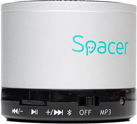 Spacer Topper Boxă Bluetooth 3W cu Radio și Durată de Baterie până la 5 ore Argintiu