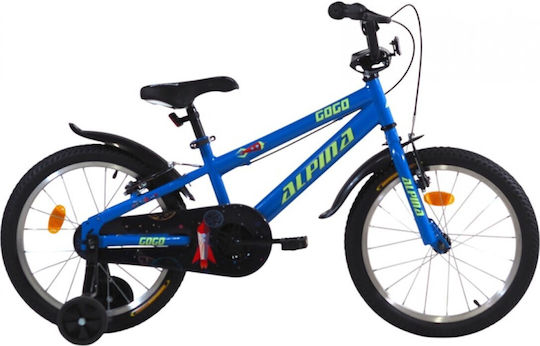 Alpina Gogo 18" Kinder Fahrrad BMX mit Aluminiumrahmen Blau