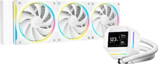 Deepcool LM360 Υδρόψυξη AIO CPU με 3 Ανεμιστήρες 120mm και ARGB Φωτισμό Λευκή