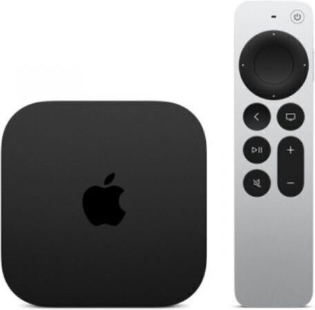 Apple TV-Box 4K 3RD GEN MN893MP/A 4K UHD mit WiFi und 128GB Speicherplatz mit Betriebssystem tvOS und Siri