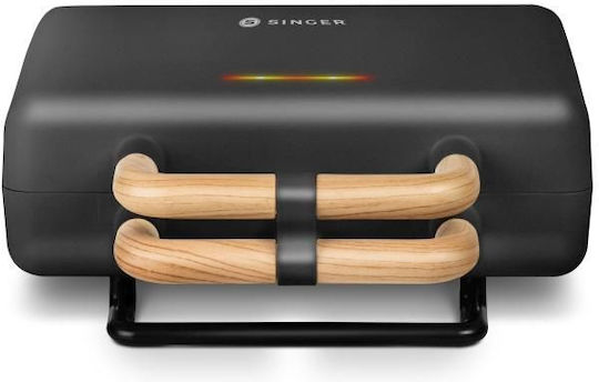 Singer Sandwich Maker with Non-Stick Removable Plates for 2 Sandwiches 800W Gray