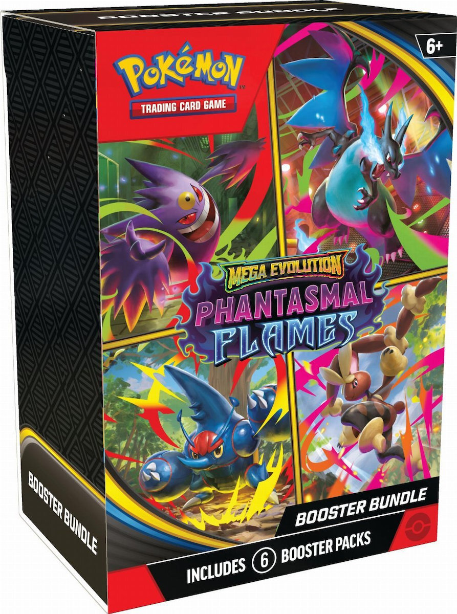 Pokemon TCG Mega Evoluție Flăcări Fantasmagorice 6 Pachete Booster