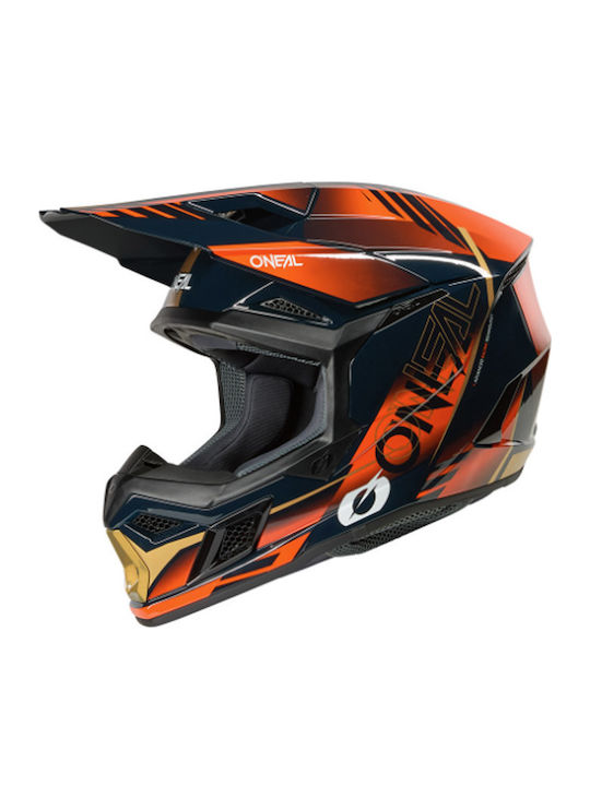 O'Neal 3SRS Haze V.26 Blue/Orange/Gold Motorcycle Helmet Motocross ECE 22.06
