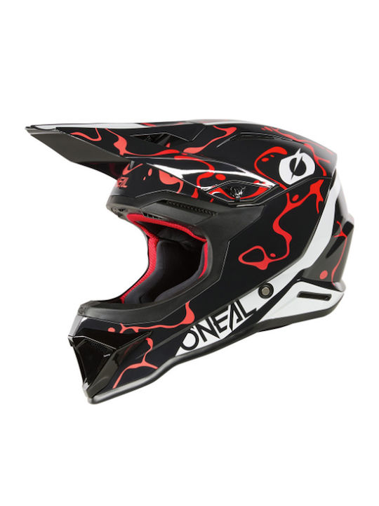 O'Neal 1SRS Splash V.26 Matt Black/Light Blue Motorcycle Helmet Motocross ECE 22.06