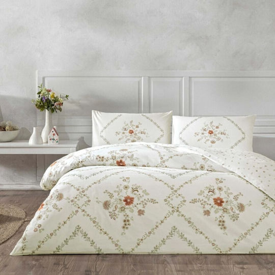 Tac Σετ Διπλή 200x220cm Elira White