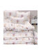 Borea Set Kids Duvet Cover Single with Pillowcase Cotton White 160x240cm