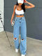 High Waist Women's Jean Trousers in Baggy Line