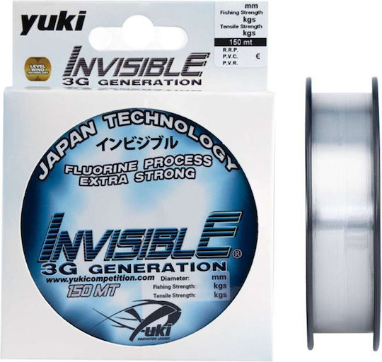Fire De Pescuit Yuki Invisible 3g Generation Fluorocoated 300 M 0,26mm 6,70 Kg