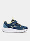 Kids Sports Shoes Running with Hoop & Loop Closure Navy Blue