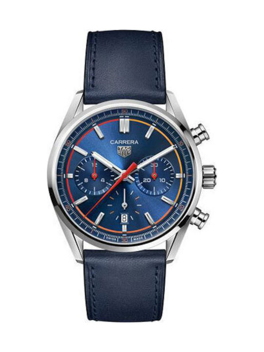 TAG Heuer TAG Heuer Carrera Ρολόι Αυτόματο με Δερμάτινο Λουράκι TAG Heuer TAG Heuer Carrera Ρολόι Αυτόματο με Δερμάτινο Λουράκι