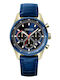 Dissoni Herrenuhr Batterie mit Blau Lederarmband