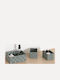 5Five Storage Basket Fabric Green 3pcs