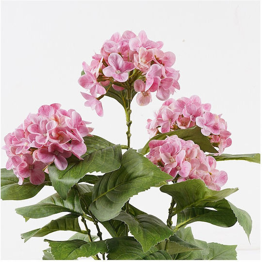 Διακοσμητικό Φυτό Γλάστρα Hydrangea Inart Ροζ Φ35x50εκ
