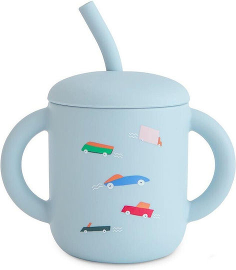 Mushie Toddler Cup with Handles and Straw Made of Silicone 175ml